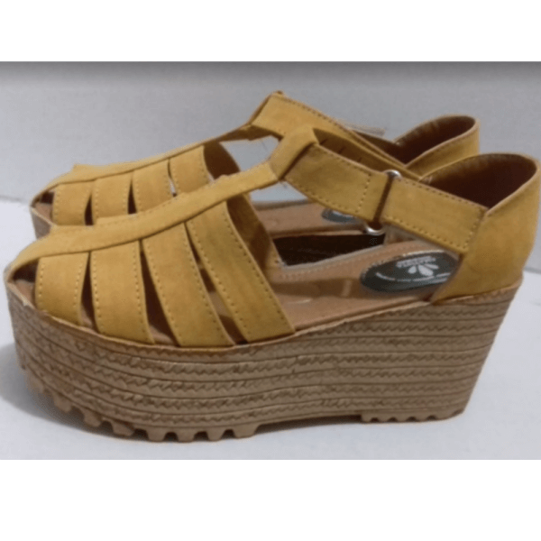 Platform Style Heels for Women in Yellow Color